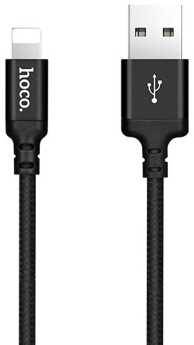 Кабель USB - Apple 8 pin HOCO X14 Times speed 2.0м 2.0A ткань чёрный