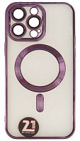 Силиконовый чехол для Apple iPhone 14 Pro Max magsafe фиолетовый