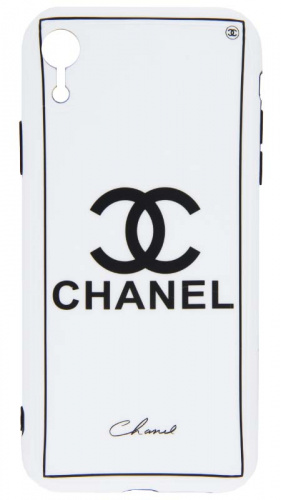 Силиконовый чехол для Apple iPhone XR Chanel White