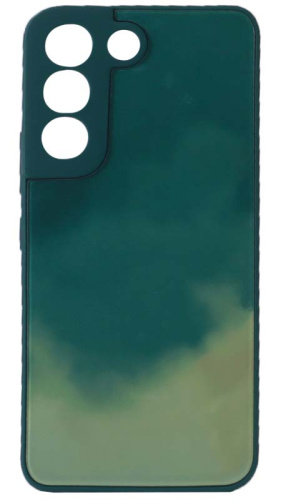 Силиконовый чехол для Samsung Galaxy S22 стеклянный краски зеленый
