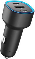 АЗУ 60W, Type-Cx2 +USB, PowerDelivery, QuickCharger, черное, OLMIO 043557  