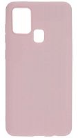 Силиконовый чехол для Samsung Galaxy A21s/A217 матовый розовый