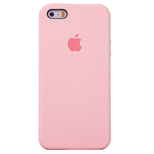 Задняя накладка Soft Touch для Apple iPhone 5/5S/SE бледно-розовый