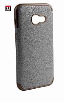 Силиконовый чехол для Samsung Galaxy A320/A3 (2017) Кварцевые блестки с вырезом для логотипа серебро