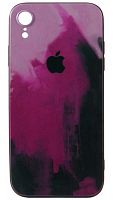 Силиконовый чехол для Apple iPhone XR матовый краски черный