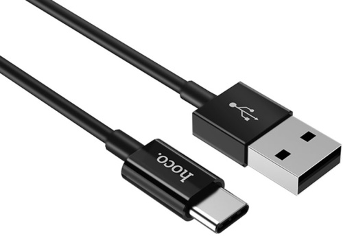 Кабель USB - Type-C HOCO X23 Skilled 1.0м круглый 2.1A силикон черный