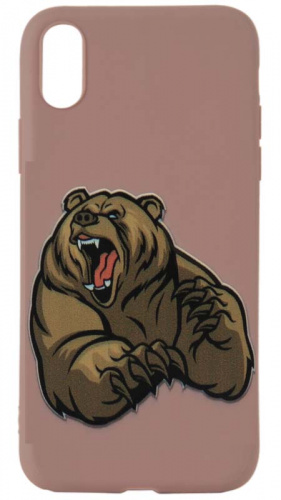 Силиконовый чехол для Apple iPhone XR злой медведь