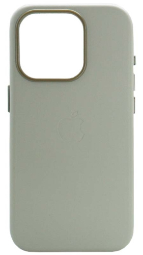 Силиконовый чехол MagSafe для Apple iPhone 15 Pro кожа титан