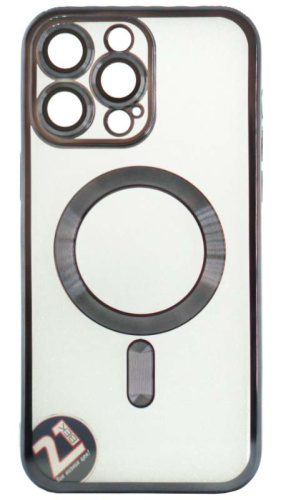 Силиконовый чехол для Apple iPhone 14 Pro Max magsafe черный