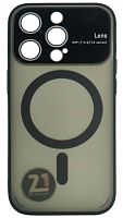 Силиконовый чехол MagSafe для Apple iPhone 14 Pro Lens черный