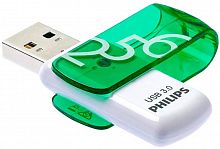 256GB флэш драйв Philips VIVID3.0, USB 3.0 белый, зелёная вставка