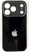 Силиконовый чехол для Apple iPhone 17 Pro стеклянный с защитой камеры черный