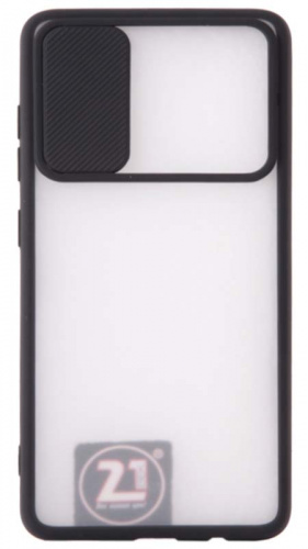 Силиконовый чехол для Samsung Galaxy A51/A515 с защитой камеры хром черный