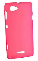 Силикон Sony Xperia L/S36h матовый светло-розовый