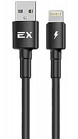 Кабель USB - 8 pin Exployd EX-K-1150 RASH, 1.0м, круглый, 2.0A, силикон чёрный
