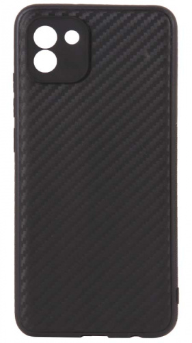 Силиконовый чехол для Samsung Galaxy A03/A035 карбон черный