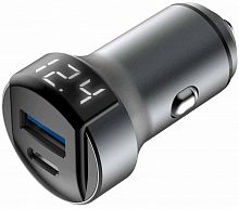 АЗУ OLMIO 2USB, 38W, 6A, QuickCharge3.0, PowerDelivery 040231 черный