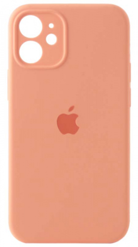 Силиконовый чехол Soft Touch для Apple iPhone 12 mini с защитой камеры морковный