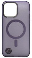 Силиконовый чехол для Apple iPhone 14 Pro Max Q Series с глянцевой камерой фиолетовый