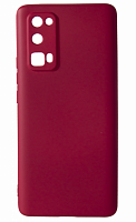 Силиконовый чехол Soft Touch для Huawei Honor 30 Pro без лого бордовый