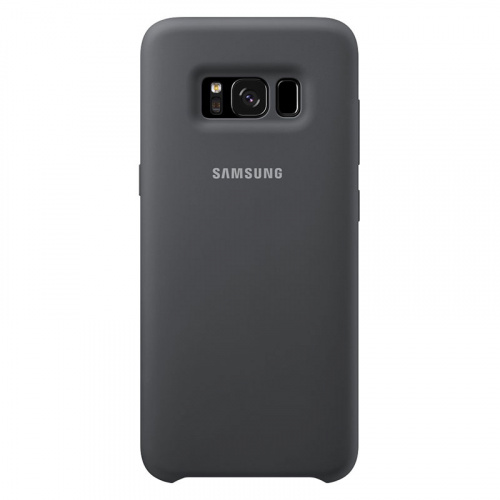 Силиконовая накладка Samsung G955 Galaxy S8+ темно серый Dual Silicon Cover EF-PG955