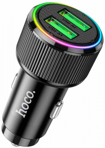АЗУ 2 USB HOCO NZ14 Guerrero 36Вт QC FCP AFC черный