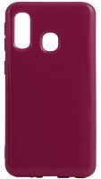 Силиконовый чехол для Samsung Galaxy A40/A405 плотный глянцевый розовый