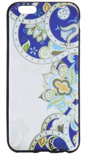 Чехол силиконовый для Apple iPhone 6 узоры синий