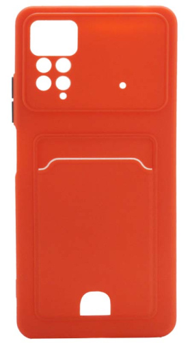Силиконовый чехол для Xiaomi Redmi Note 12 Pro с кардхолдером красный