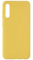 Силиконовый чехол для Samsung Galaxy A50/A505 матовый желтый