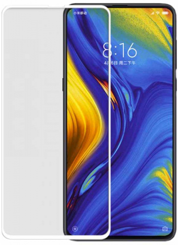 Противоударное стекло Glass для Xiaomi Mi Mix 3 с полной проклейкой белый