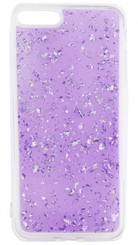 Силиконовый чехол для Apple iPhone 7 Plus/8 Plus с блёстками фиолетовый