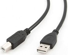 Кабель USB 2.0 Pro Cablexpert CCP-USB2-AMBM-10, AM/BM, 3.0м, экран, черный, пакет