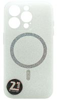 Силиконовый чехол для Apple iPhone 15 Pro magsafe с блестками