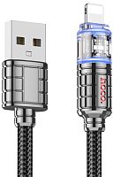 Кабель USB - 8 pin HOCO U122 Discovery edition 1.2м 2.4A чёрный