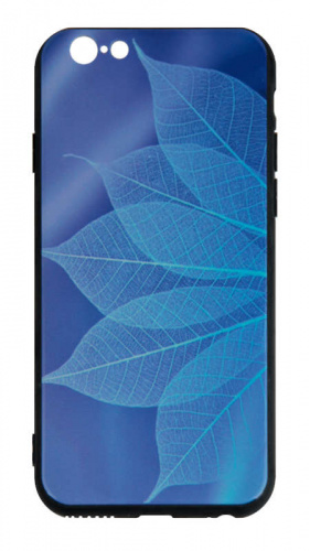 Силиконовый чехол для Apple iPhone 6/6S стеклянный листья
