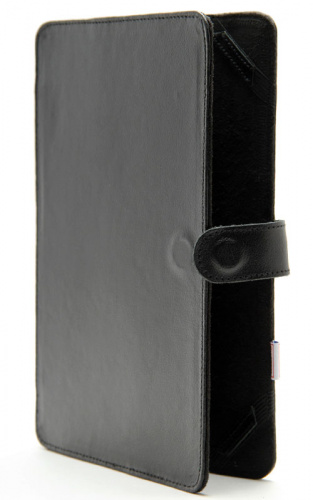 Чехол футляр-книга универсальная 9 дюймов модель 9.1 кожа крепление резинка (чёрный)