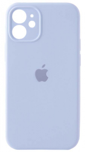 Силиконовый чехол Soft Touch для Apple iPhone 12 mini с защитой камеры светло-голубой