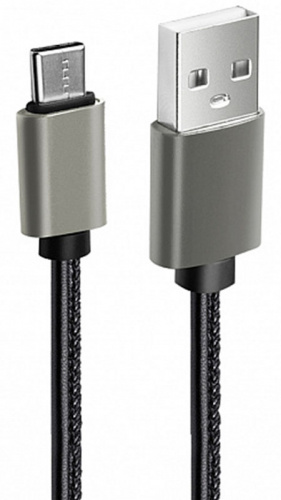 Кабель USB 2.0 - Type-C, 1.2м, 2.1A, оплетка из кожи PU, OLMIO
