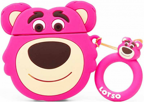 Кейс для AirPods  Toy (Розовый Медведь)
