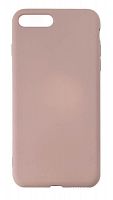 Силиконовый чехол Soft Touch для Apple iPhone 7 Plus/8 Plus ультратонкий без лого бледно-розовый