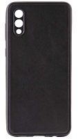Силиконовый чехол для Samsung Galaxy A02/A022 кожа чёрный