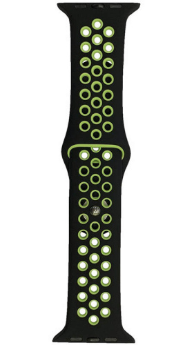 Ремешок на руку для Apple Watch 38-40mm силиконовый Sport N черный/хаки