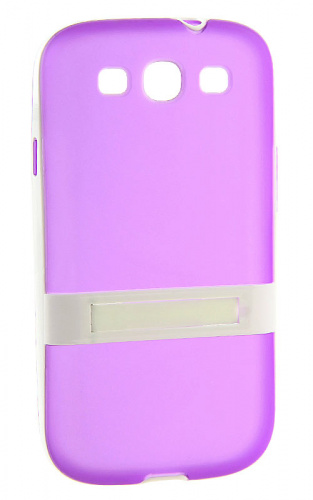 Силиконовый чехол с подставкой для Samsung Galaxy SIII i9300 фиолетовый