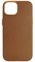 Силиконовый чехол MagSafe для Apple iPhone 14 кожа коричневый