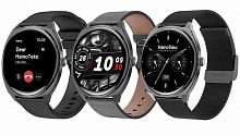 Смарт часы HainoTeko-16 BT Call Waterproof 3 Pairs Strap черный