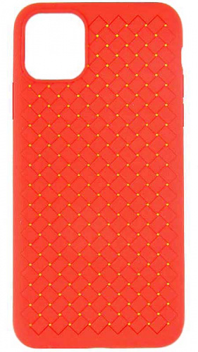 Силиконовый чехол Bottega Apple iPhone 11 Pro плетеный красный