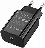 СЗУ 1 Type-C Borofone BA65A 3000mA 20Вт PD/ QC/ FCP/ AFC чёрный