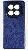 Силиконовый чехол для Xiaomi Redmi Note 14 Pro кожа с лого синий
