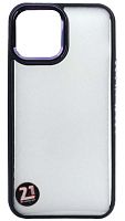 Силиконовый чехол для Apple iPhone 13 Pro Max прозрачное стекло фиолетовый